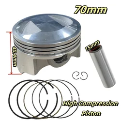 70MM Bore Motorcycle Engine Piston Ring Kit for Honda CRF230 CG250 CG 250CC To 300CC CG300 High Compression Cylinder Accessories