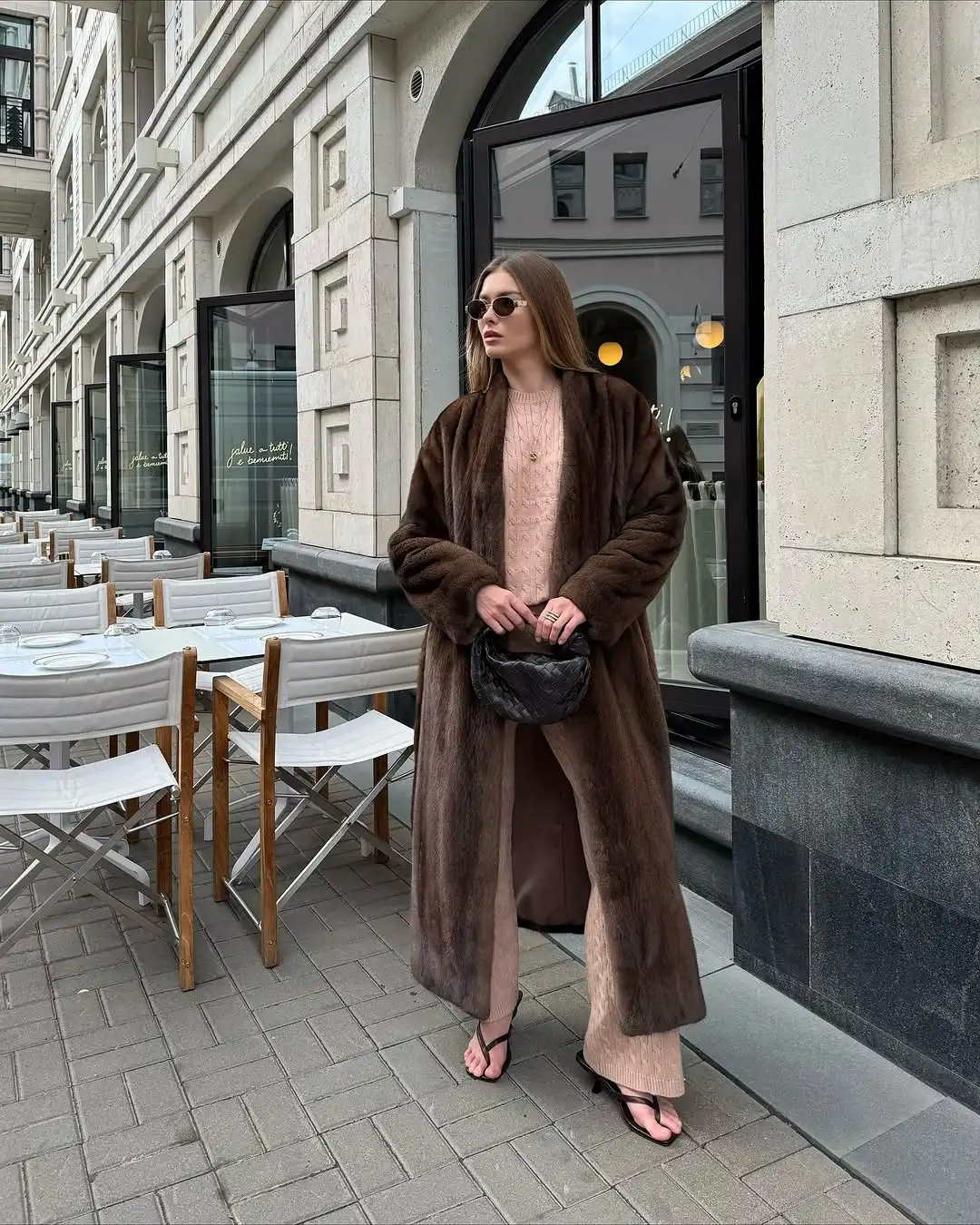 Luxury Faux Fur Maxi Coat Chic Open Front Stand‑collar Long Sleeve Oversized Outerwear Winter Women Fashion Autumn Warm 2026 New
