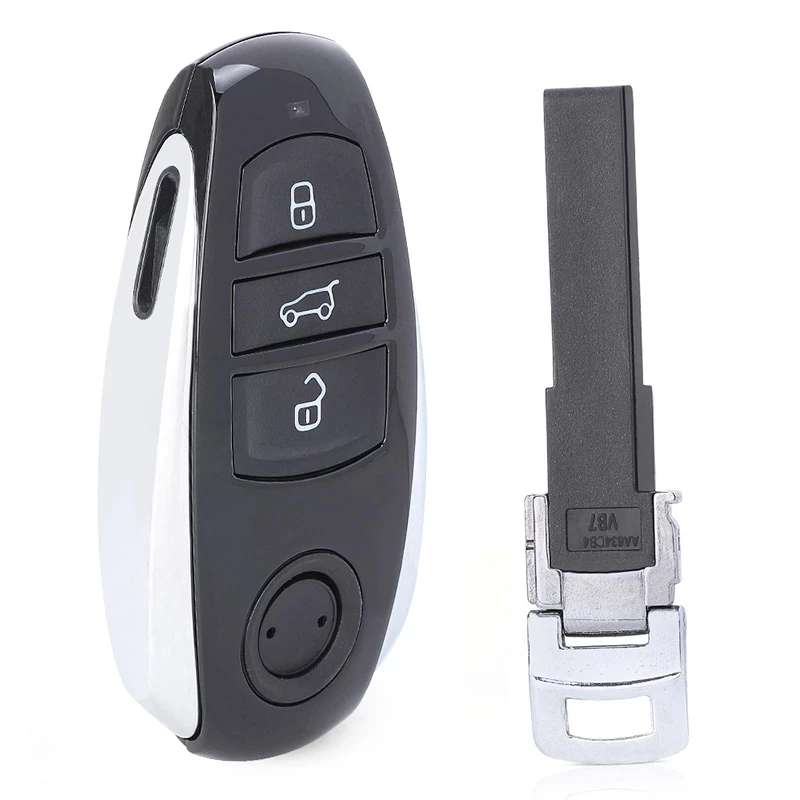 KEYECU 315/433/868MHz Smart Remote Key 3/4 Button Fob for Volkswagen Touareg 2011 2012 2013 2014 With Small key FCCID: IYZVWTOUA