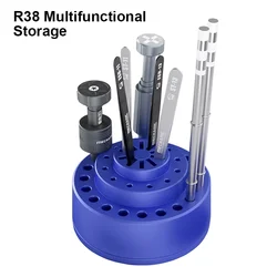 MECHANIC R38 360° Rotation Multifunctional Storage Box Mobile Phone Repair Screwdriver Tweezers Multi-hole Classification Rack