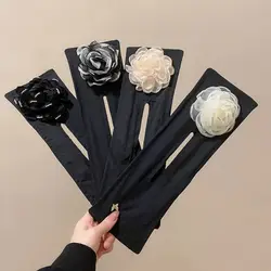 Hair Bun Maker Big Camellia Flower Flexible Donut Bun Lazy Curler Clips French Twist Hair Tie Hair Styling Accessories