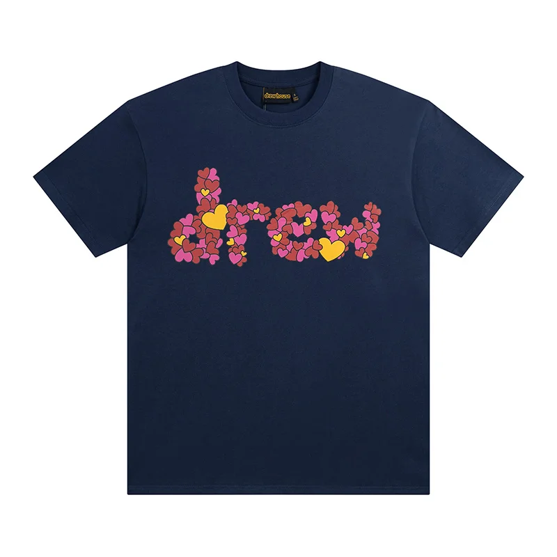 Drew House Hot Sale Men's Clothing Squirrel Print Logo T Shirt Men's and Women's Printed Loose Short Sleeve T-Shirt Ropa Hombre