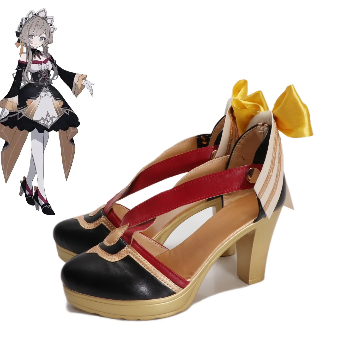 Buty do cosplayu Sandrone Marionette z gry Genshin Impact, damskie szpilki na zamówienie, buty na Halloween, karnawał, do odgrywania ról