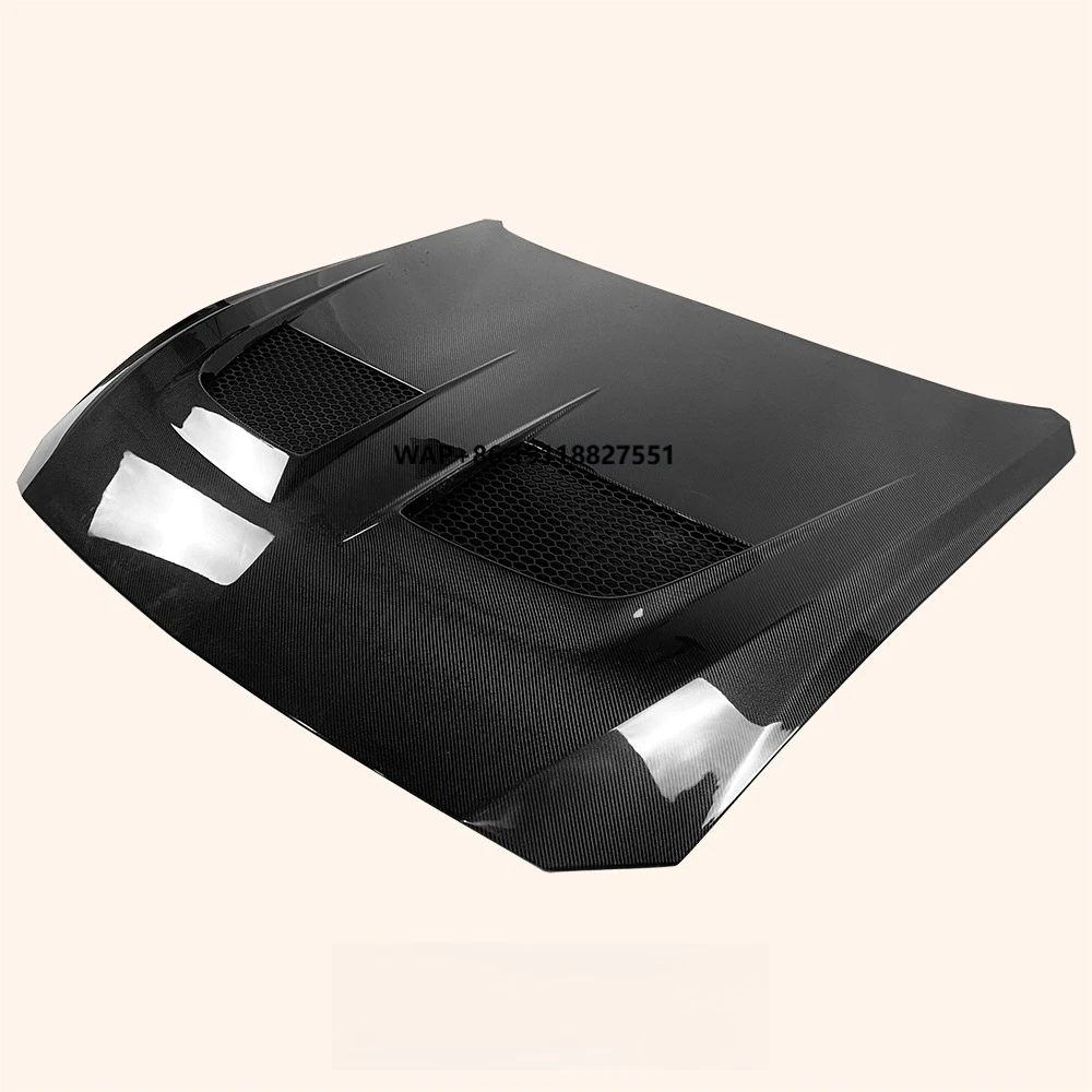 (USA Warehouse Stock)  for  Mustang 2024 7th Gen S650 Muscle Pony Car GD Style Carbon Fiber Hood