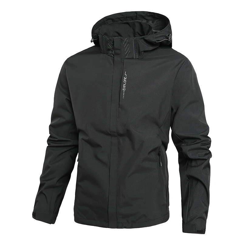 Frühling Herbst neue Männer Freizeit jacke Männer im Freien wind dicht wasserdicht taktische Jacke Mantel abnehmbare Hut Jacken männliche M-5XL