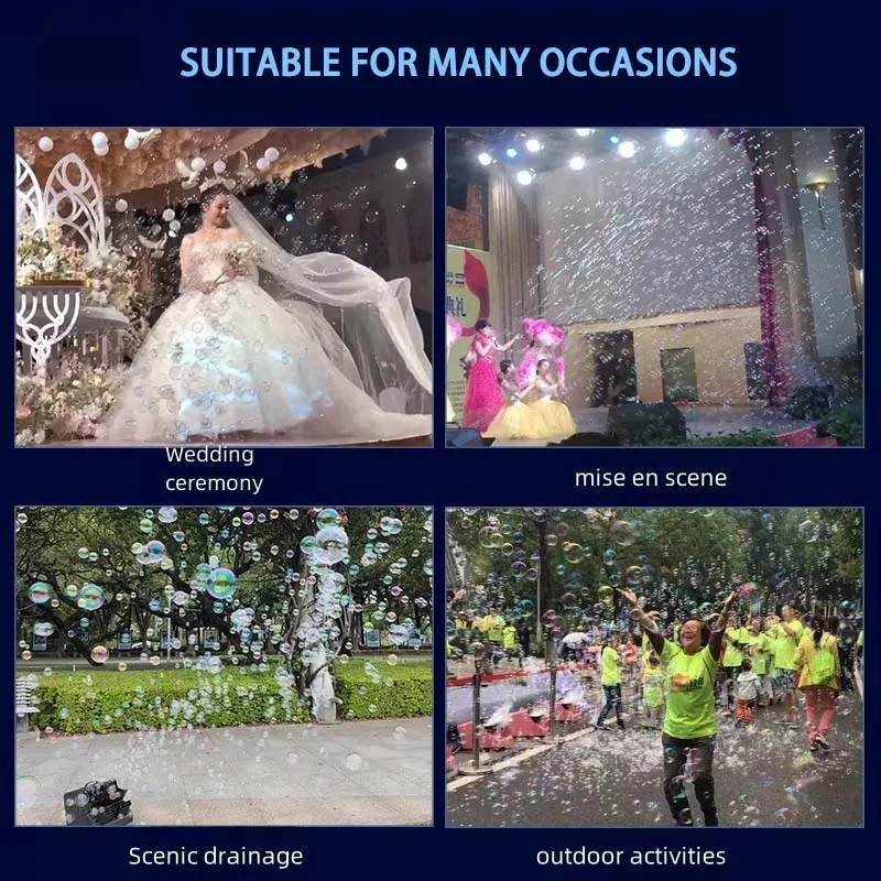 Unique DMX Control Stage Bubble Machine for Disco Dj Pub Wedding Party Stage Bubble Effect Machine Locust Super Bubble Machine