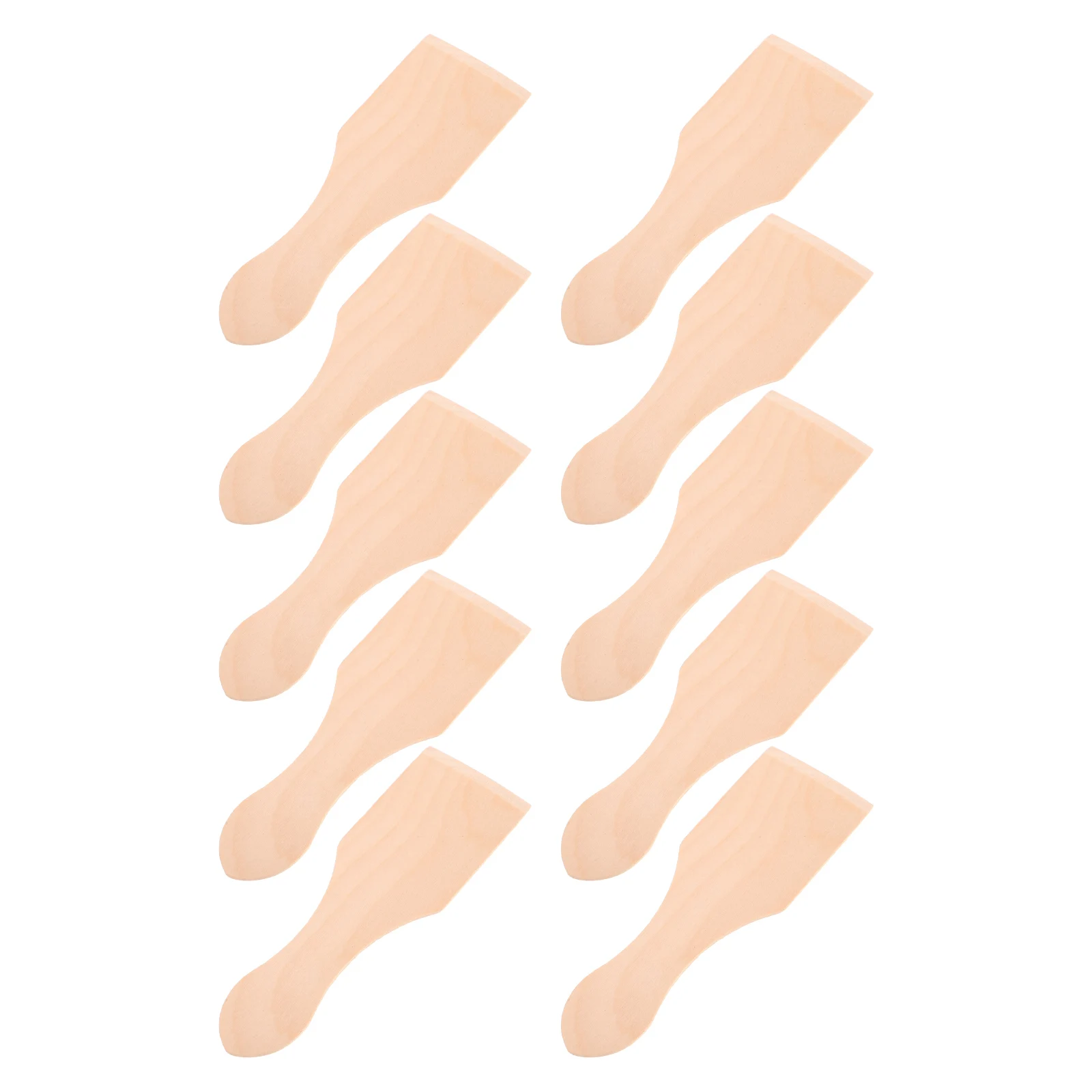 10 pçs mini espátulas de madeira crianças ferramentas de cozinha conjunto pequeno girador de bolo de arroz para fingir jogar e atividades criativas