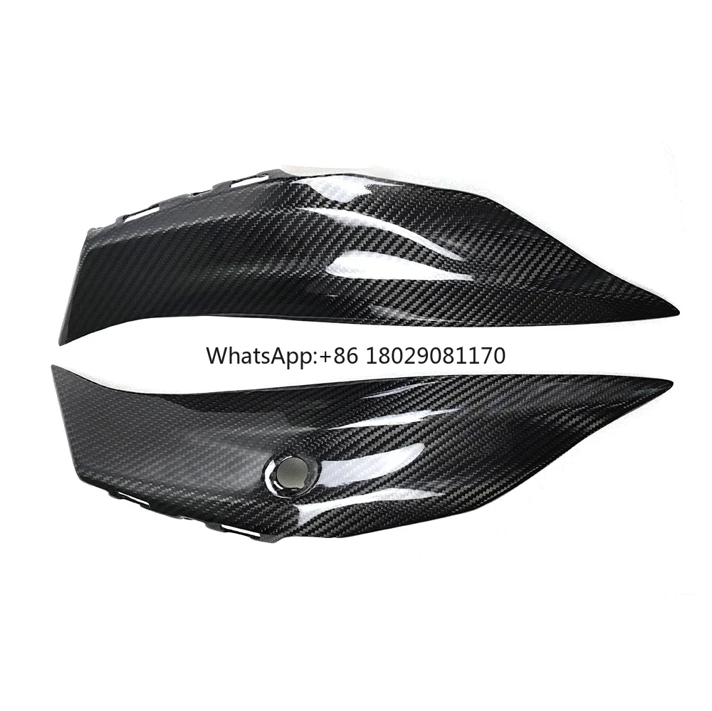 Tampa do painel lateral do assento traseiro da motocicleta 3K fibra de carbono, carenagem lateral da cauda, Kawasaki ZX10R ZX 10R 2016-2020