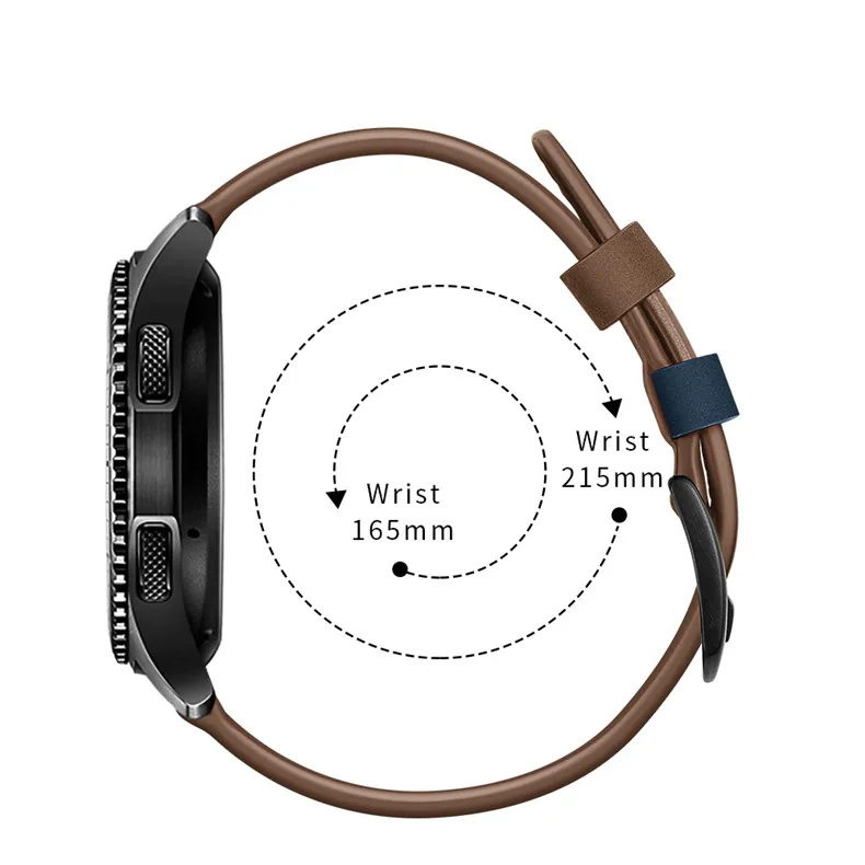 22mm 20mm Leather Band For Samsung Galaxy watch 4 4 Classic 3 Amazfit GTS 3/2/2e/GTS2 Mini/GTR 42mm/47mm/GTR 3/3 Pro/2e bracelet