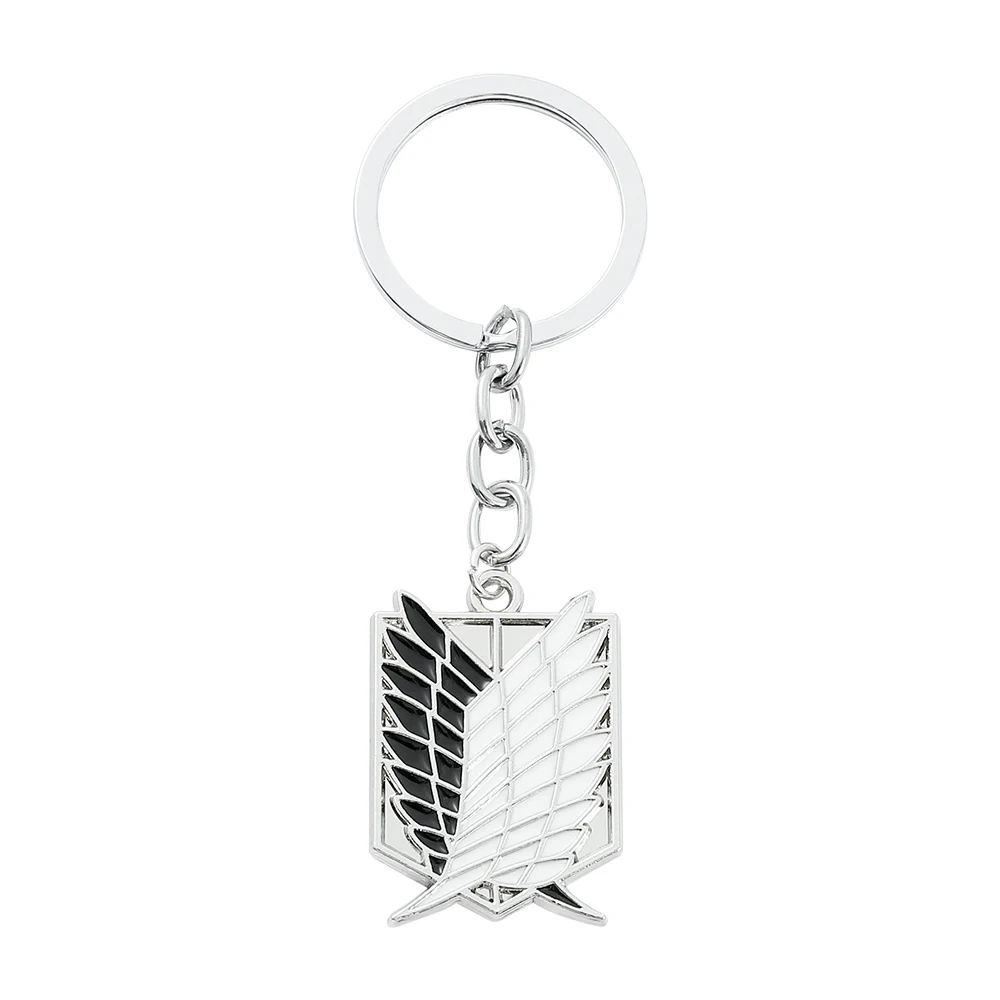 Anime Attack on Titan Emaille-Abzeichen Anhänger Dekoration Metall-Schlüsselanhänger für Frauen Männer Schmuck Accessoires Geschenk