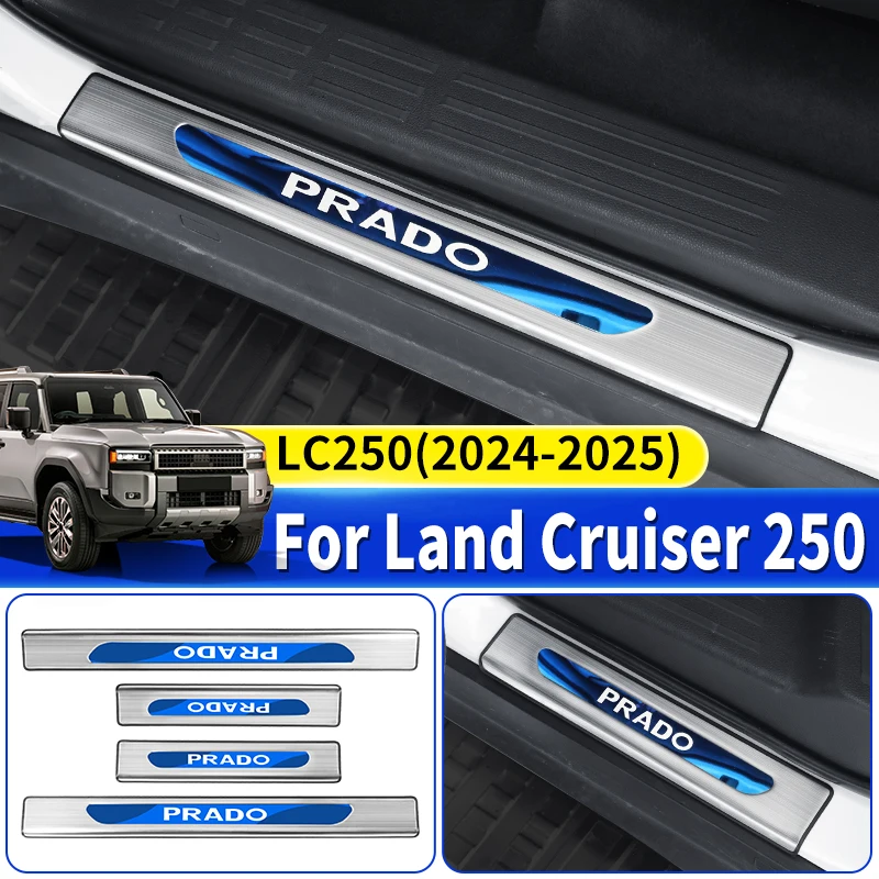 For Toyota Land Cruiser 250 2024 2025 Prado LC250 1958 First Edition FJ250 Threshold Pedal Decoration Strip,Upgraded Accessories