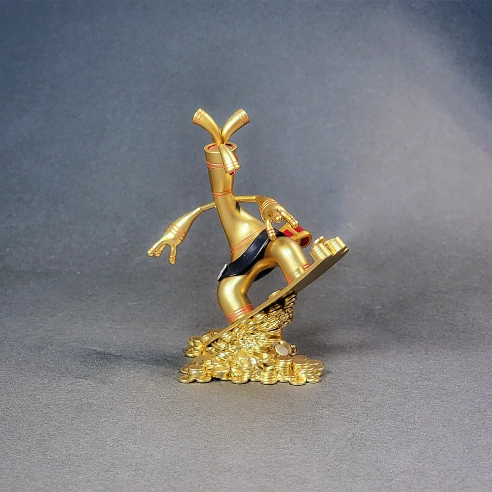 Uu スケートボード ゴールデンゴ B スタイル リマスター ポケモン フィギュア # 1000 Gholdengo アクションフィギュア収集モデルゴールデン装飾おもちゃギフト