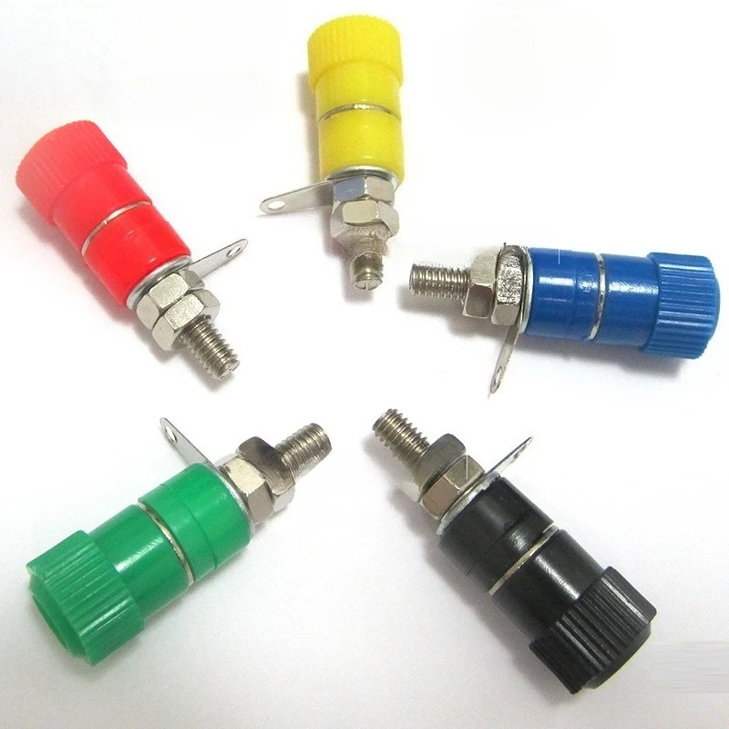 JS-910B 4mm Banana Socket M4 Ground Terminal Post for Inverter Welder Instruments Test Bench Connector