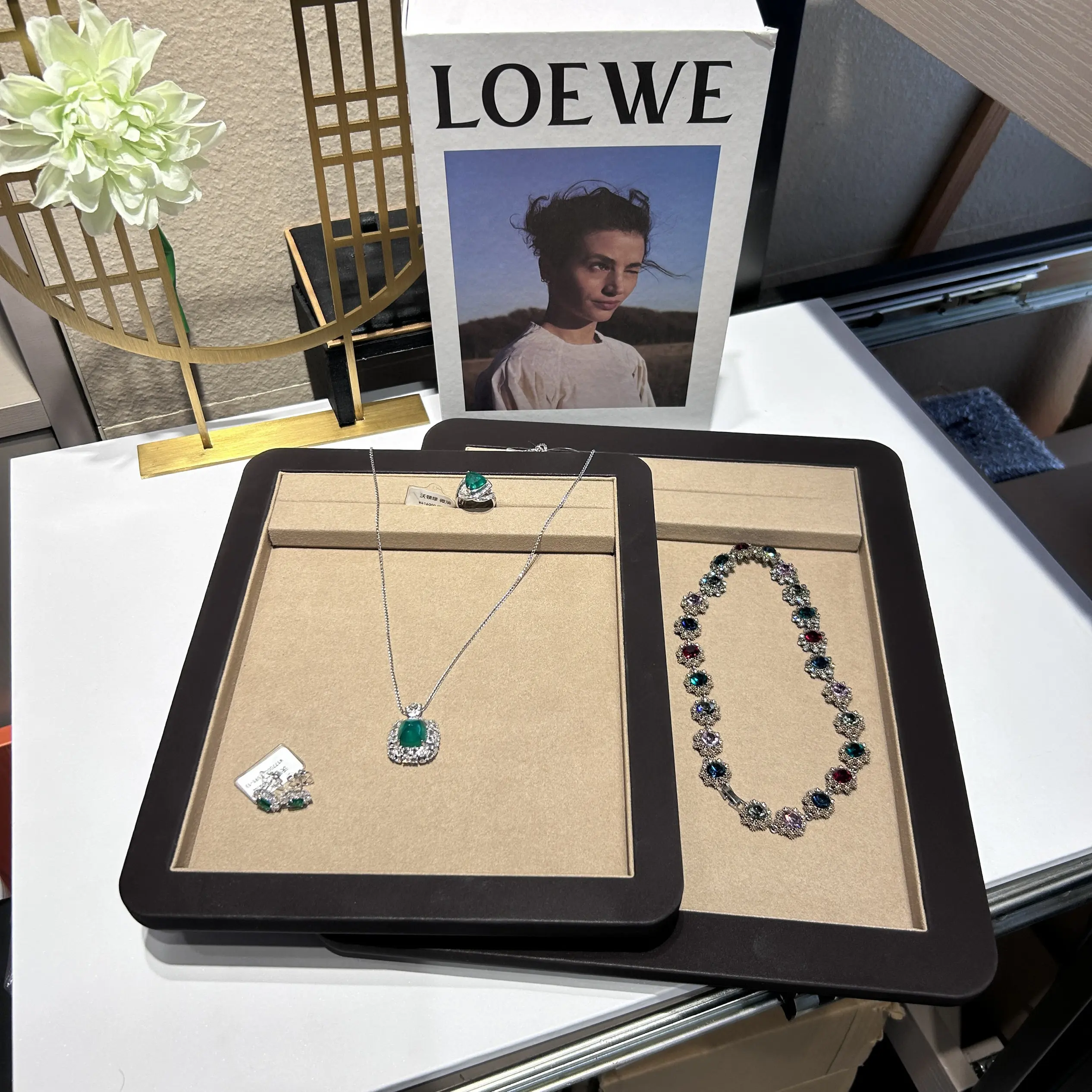 Free shipping jewelry display plate jewelry look tray display props ring necklace pendant diamond pearl plate