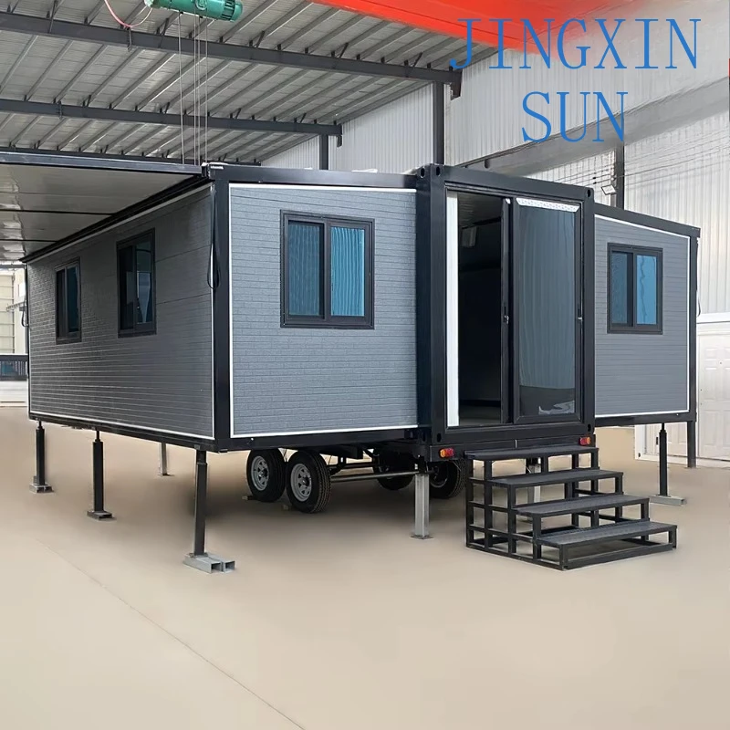 Trailer Folding House Prefabricated 20 'Container Container House Ready to Live 2 Bedroom Portable Prefabricated