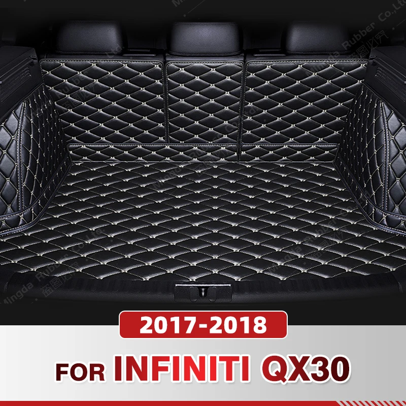 

Автомобильный коврик для багажника с полным покрытием для Infiniti QX30 5-Seat 2017 2018, автомобильный коврик для багажника, подкладка для груза, защитные аксессуары для интерьера