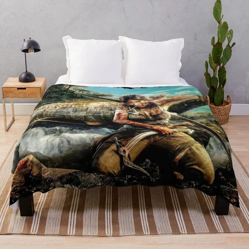 

Lara Croft Tomb Raider 8K Throw Blanket Blankets Sofas Of Decoration Fluffys Large Personalized Gift Bed Fashionable Blankets