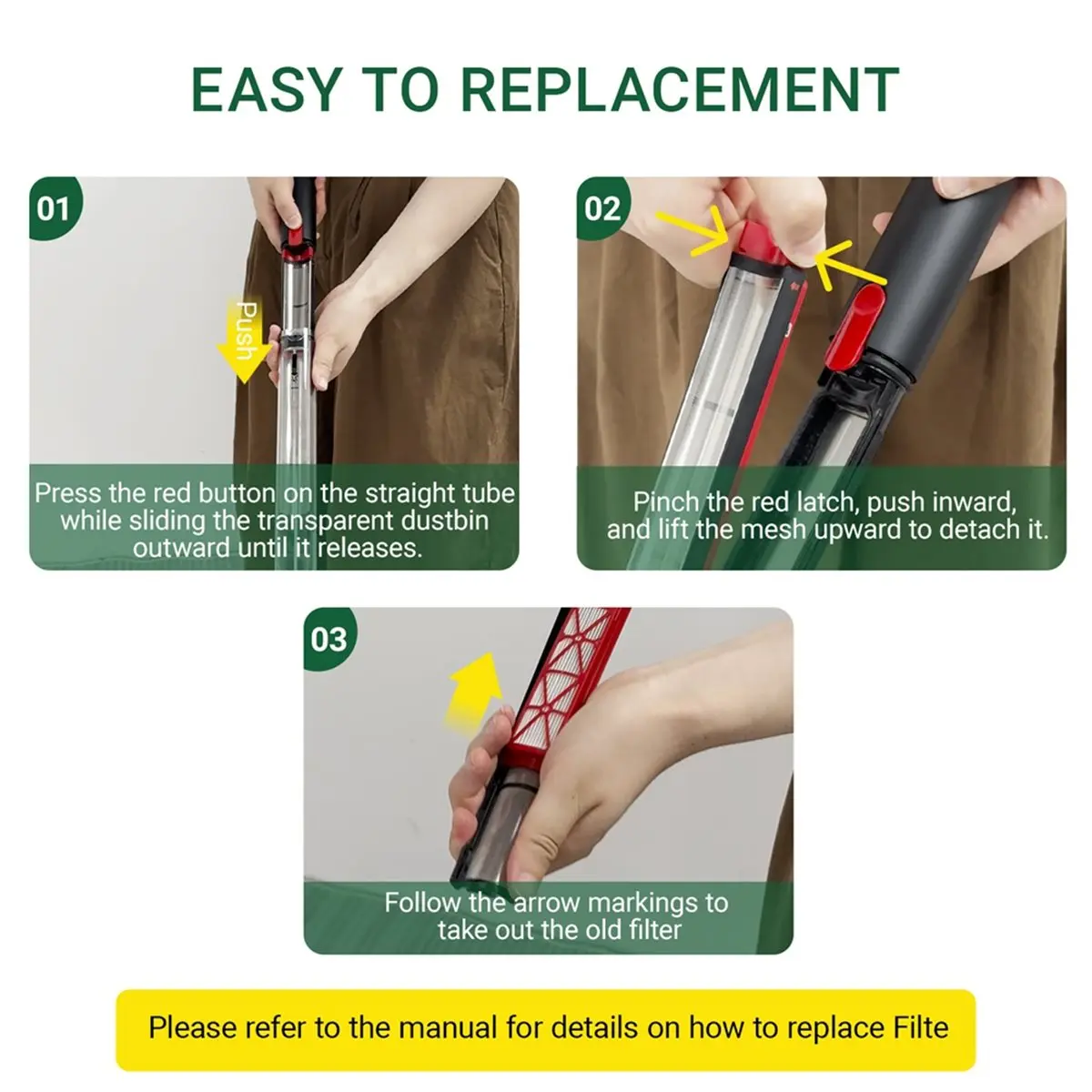 Choice Day HEPA Filter Replacement for Pencilvac Fluffycones/SV50 Vacuum Cleaner Parts Filter High-Efficiency Dust