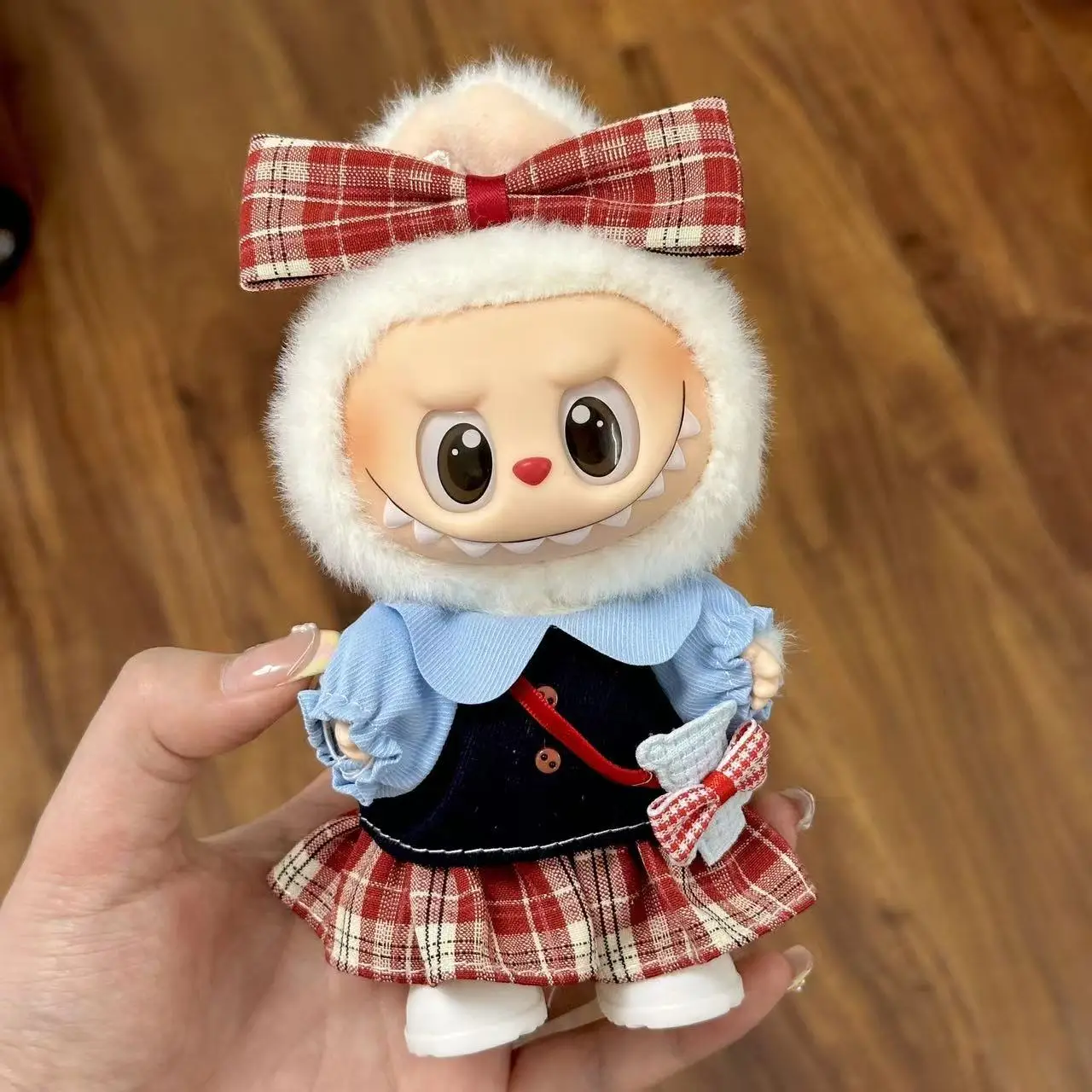 15/17 ซม.Labubu ตุ๊กตา Academy สไตล์ชุดน่ารักการ์ตูนสไตล์ Ropa Labubu ชุดอุปกรณ์เสริม