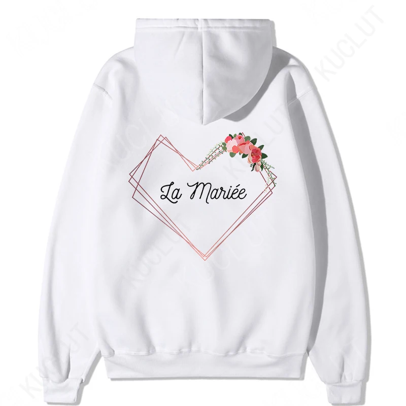 French Girl Single Farewell Party Evjf Pullover Hoodies Team Bride Outerwears Bridal Shower Wedding Women's Hooded Sweatshirts