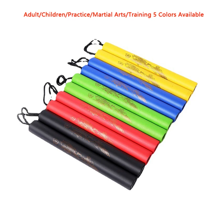 1pcs/lot Martial Arts Foam Nunchakus Kids Rope Chains Plastic Nunchakus  Kung Fu Wushu Nunchucks Trainer For Beginners