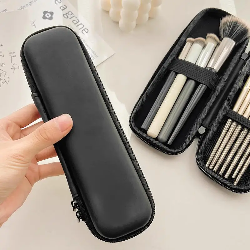 Borse portaoggetti per cosmetici Viaggio a casa Custodia impermeabile per pennelli per trucco con doppia cerniera Borse da donna Porta pennelli portatile Scatola per penne