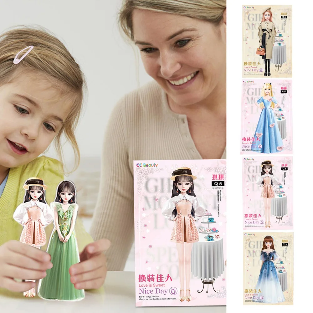 Magnetic Dress Up Dolls Portable Princess Dress Up Paper Doll Creative Pretend Play Toys with Rich Outfit Perfect Gift for Girls