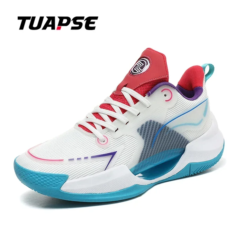 TUAPSE Men Basketball Shoes Summer Ultra-Light Wear-Resistant Rubber Outsole Sports Shoes 2025 Breathable Cushioning Sneakers