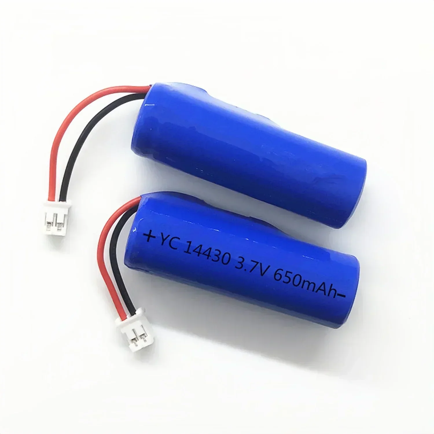 14430 Rechargeable Lithium Battery with Connector Wires 3.7V 650mAh USB Charging Cable for Radio Speaker Headlamp Walkie talkie