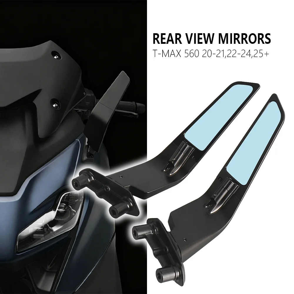 TMAX 560 2020-2026 New Motorcycle Rear View Mirrors Adjustable Aluminum Mirror Accessories For YAMAHA T-MAX560 T-MAX 560 TMAX560