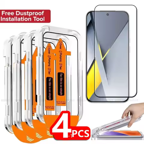 1/2/3/4PCS For Poco F8 Pro Glass Xiaomi Poco F8 Pro Tempered Glass 9H HD Dust Free Full Cover Glue Screen Protector Poco F8 Pro
