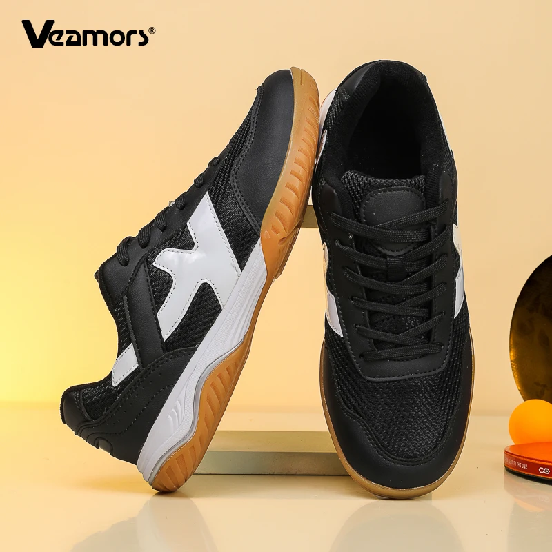 Non-slip Badminton Shoes for Men Women Breathable Wear-resistant Table Tennis Shoes Elastic Trainers Lace-up Running Sport Shoes - Image 4