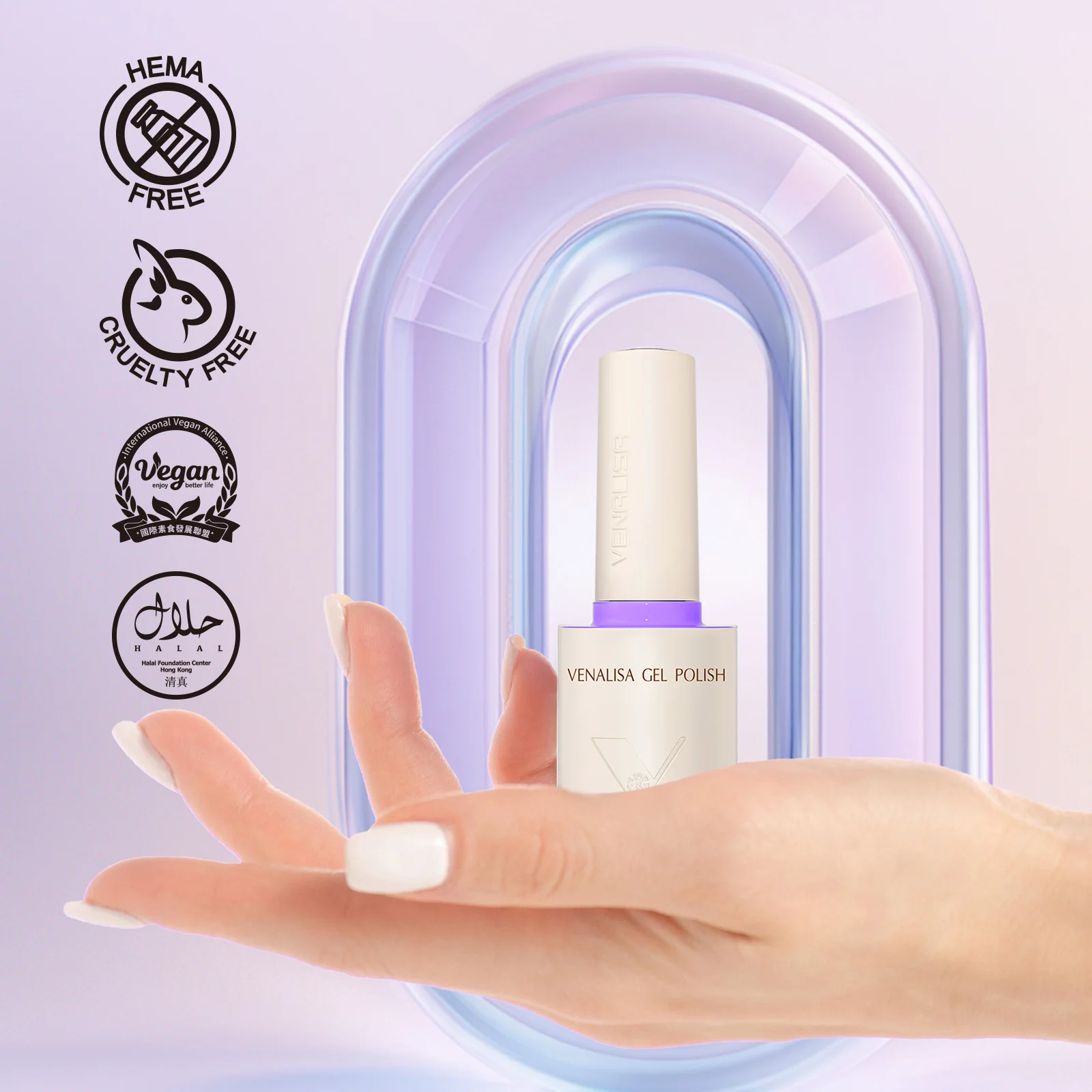 VENALISA 10 ml Nagel-Gel-Nagellack, neue Formel, vegan, HEMA, TPO-frei, durchscheinendes Gelee, Nude-Gel-Nagellack, buntes Lack, semi-permanent – Detail 6