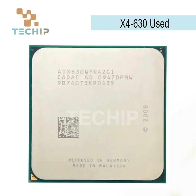 100% Original  Athlon II X4 630 X4-630 2.8GHz Quad-Core CPU Processor ADX630WFK42GI x4-635 X4 635 X4-640 X4 640 Socket AM3+