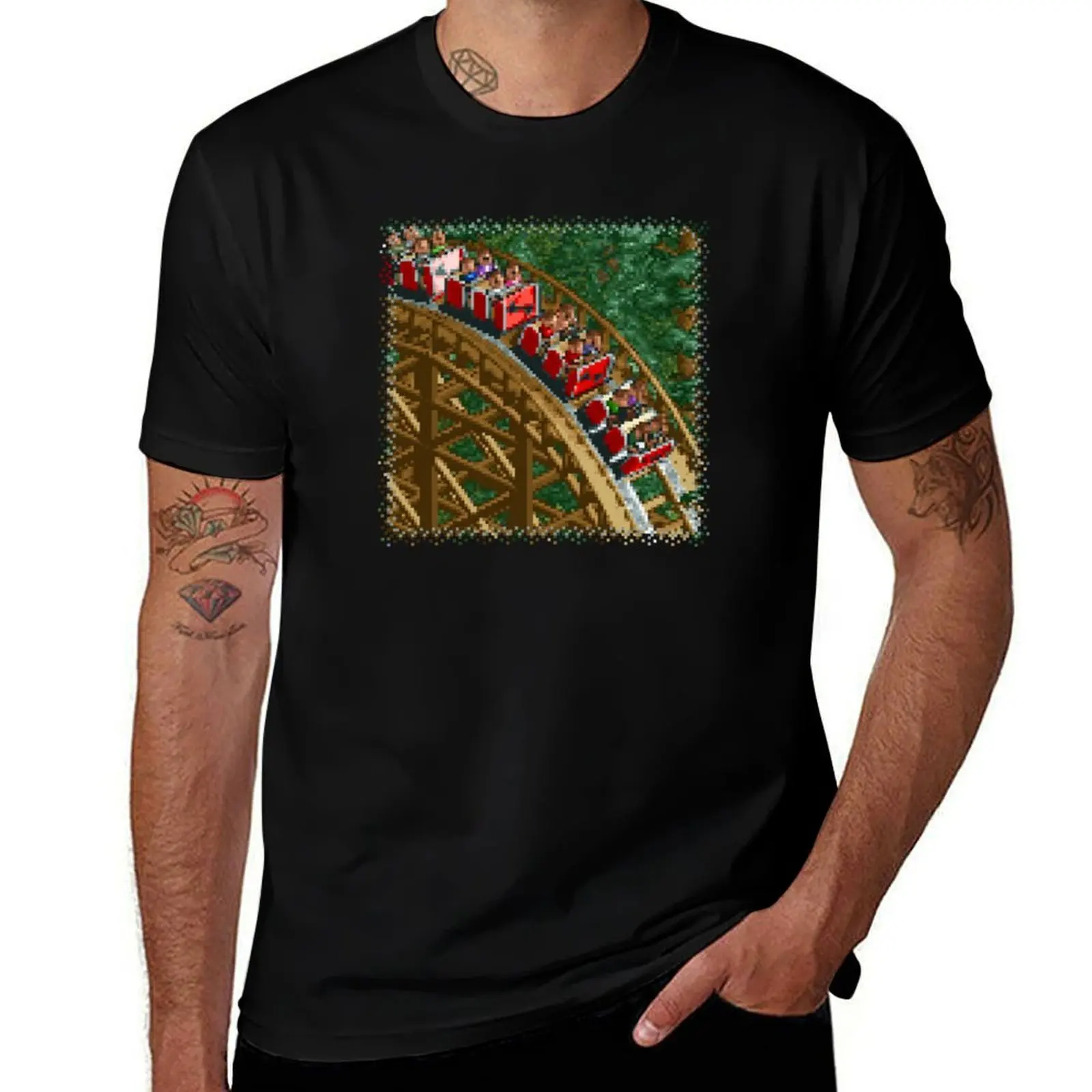 RCT - Wooden Roller Coaster T-Shirt Fashion Casual Short Sleeve T-Shirt
