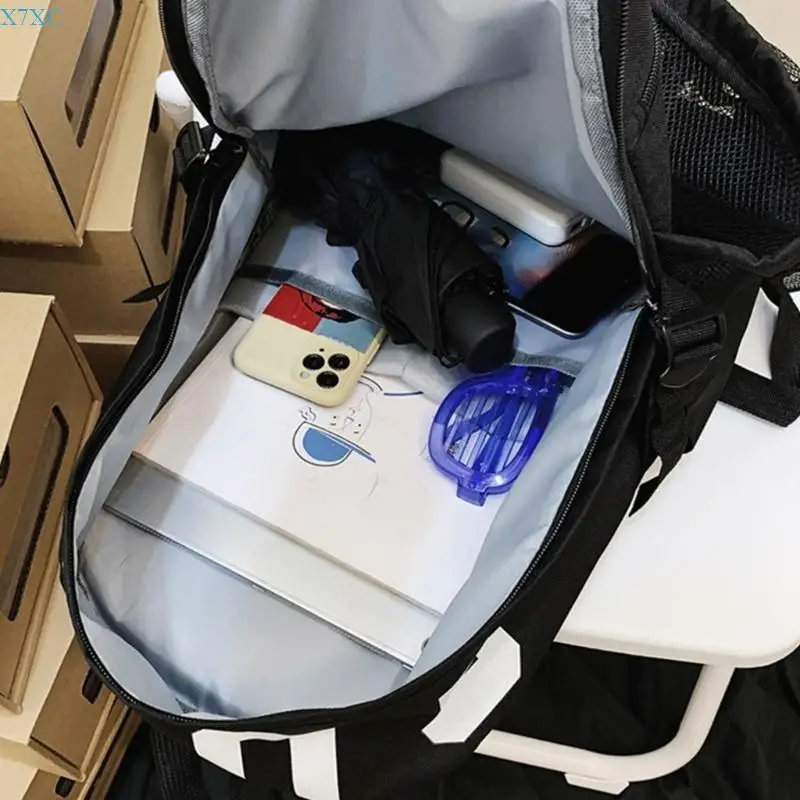 

X7XC School Bag Casual Daypacks with Drawstring Basketball Mesh Bag Suitable for Basketball Teenagers Great for Daily Use