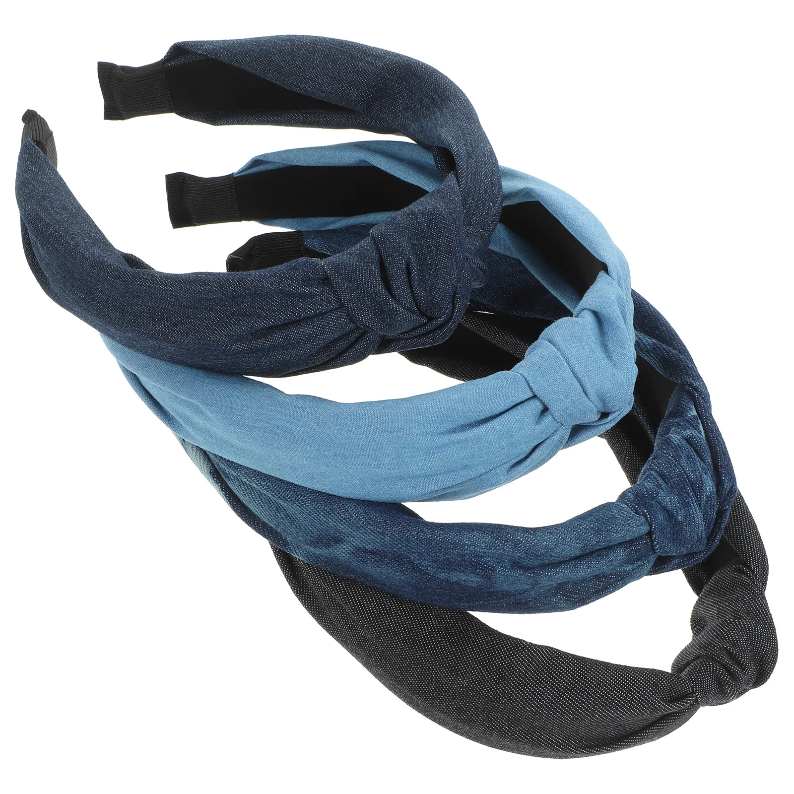 

4Pcs Denim Knot Headbands Classic Knotted Headband Women Fashion Hair Accessories Outdoor Makeup Hairband