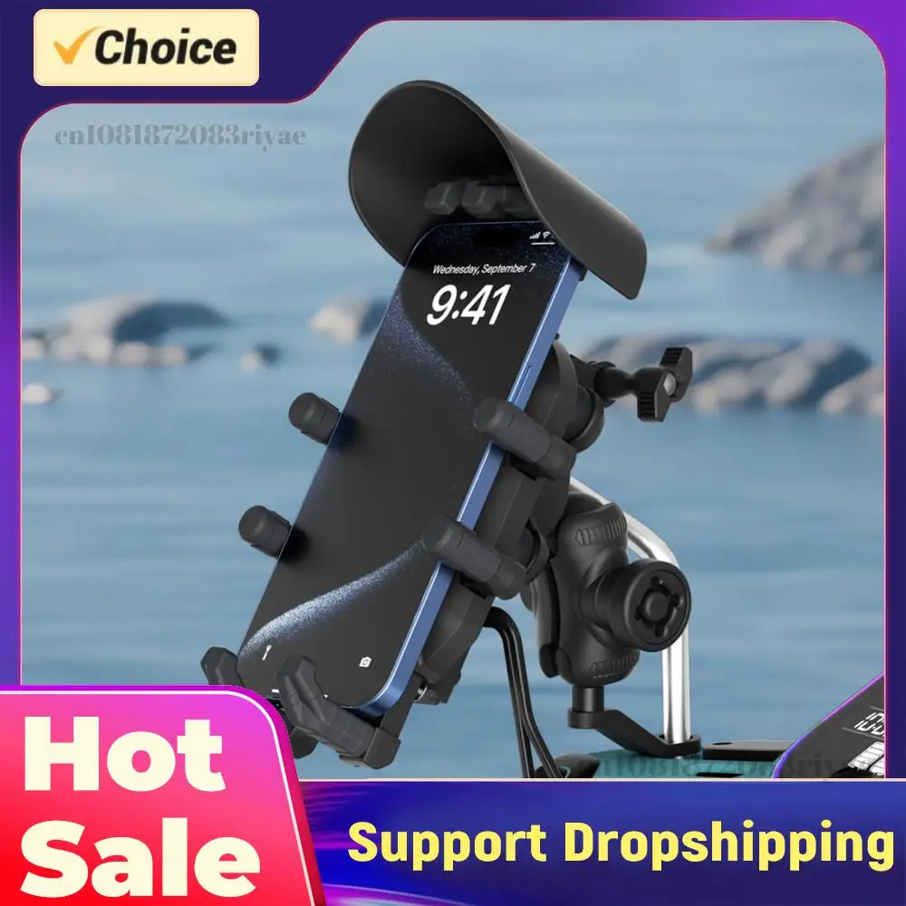 

Быстрая зарядная станция 15 Вт с беспроводной зарядкой, противоударное крепление на руль для смартфона, противоугонный держатель для телефона на мотоцикл, водонепроницаемый