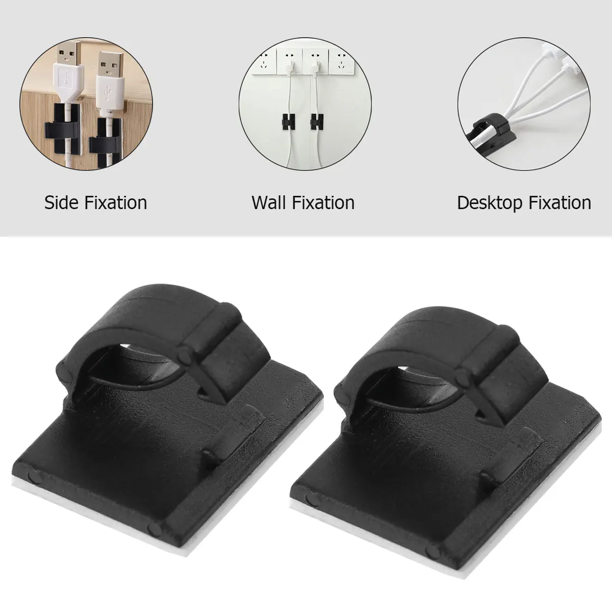 

100pcs Wire Fixing Tool Cable Manager for Office Home Factory Indoor Outdoor Durable Easy Use Space Saving Wire ganizer