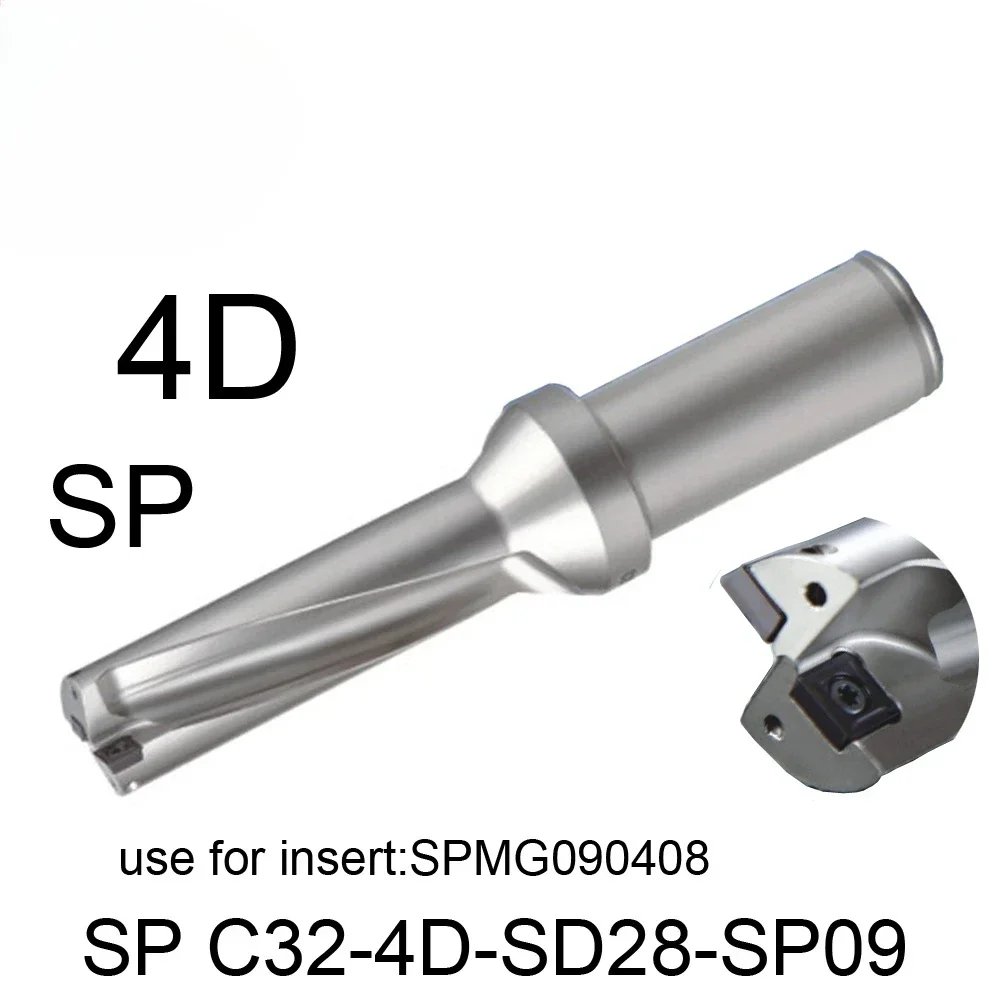 

Drill 28mm 28.5mm SP C32-4D-SD28-SP09 C32-4D-SD28.5-SP09 U Drilling Bit Carbide Inserts SPMG090408 Indexable Tools CNC