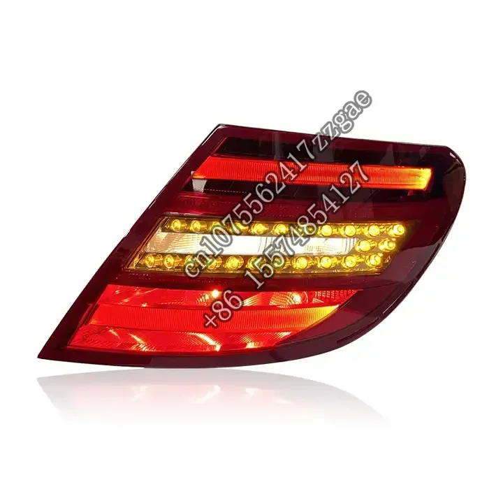 SJC السيارات أضواء السيارة أضواء خلفية ل W204 07-14 المصابيح الخلفية الجمعية تعديل C180 C200 LED غاسل بدوره إشارات