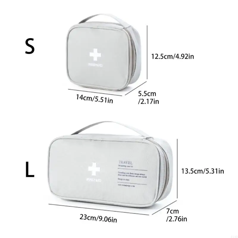 حقيبة الإسعافات الأولية مجموعة أدوات طبية للطوارئ مقاومة للماء للتخييم في الأماكن المغلقة والسفر مع مقصورات متعددة F19E #2