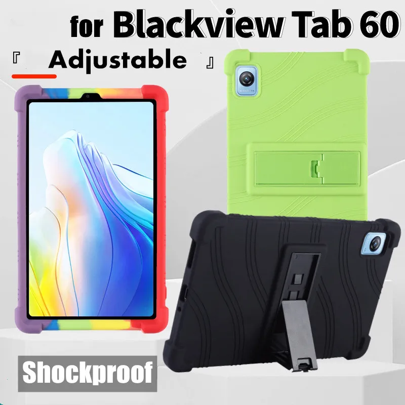 

for BlackView Tab 60 Tab60 Kids 8.68 Inch Tablet Case Super Shockproof Soft Silicone Protective Case Stand Cover