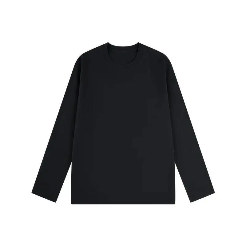 

Хлопковая женская футболка с длинными рукавами и круглым вырезом больших размеров, свободная белая футболка, рубашки для женщин, одежда, футболка Y2k Top