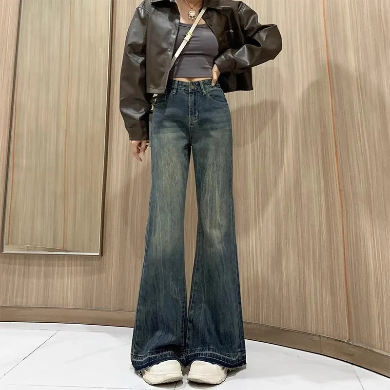 

Vintage Flared Jeans for Women2025Popular New High Waist Slimming Casual Wide Leg Flared Pants Spring and Autumn