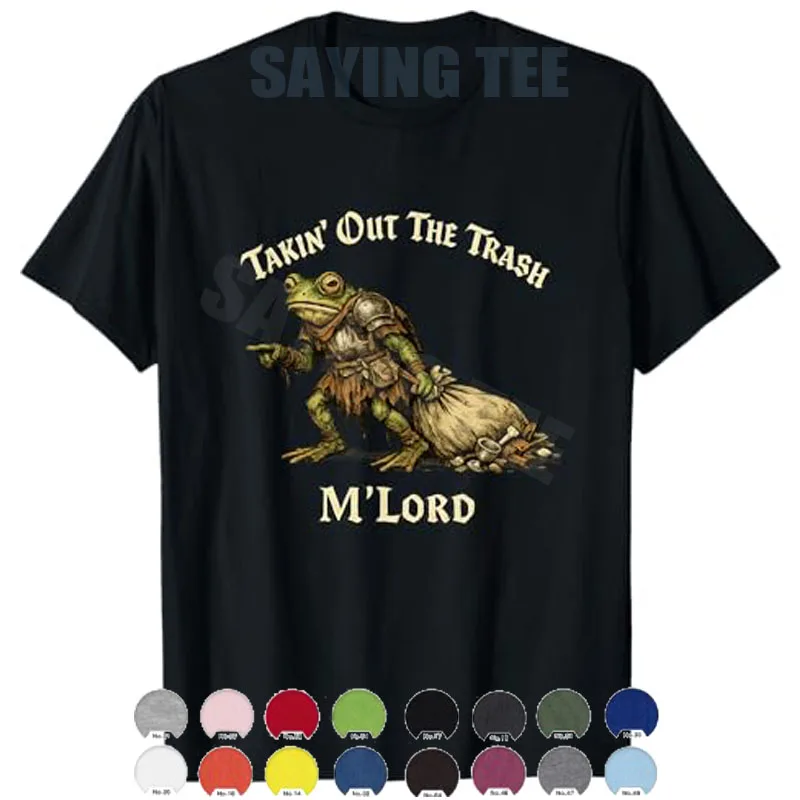 Taking Out The Trash Lord Funny Medieval Gen Z Meme Cringe T-Shirt Y2k Men's Fashion Aesthetic Clothing Humor Novelty Gag Gift