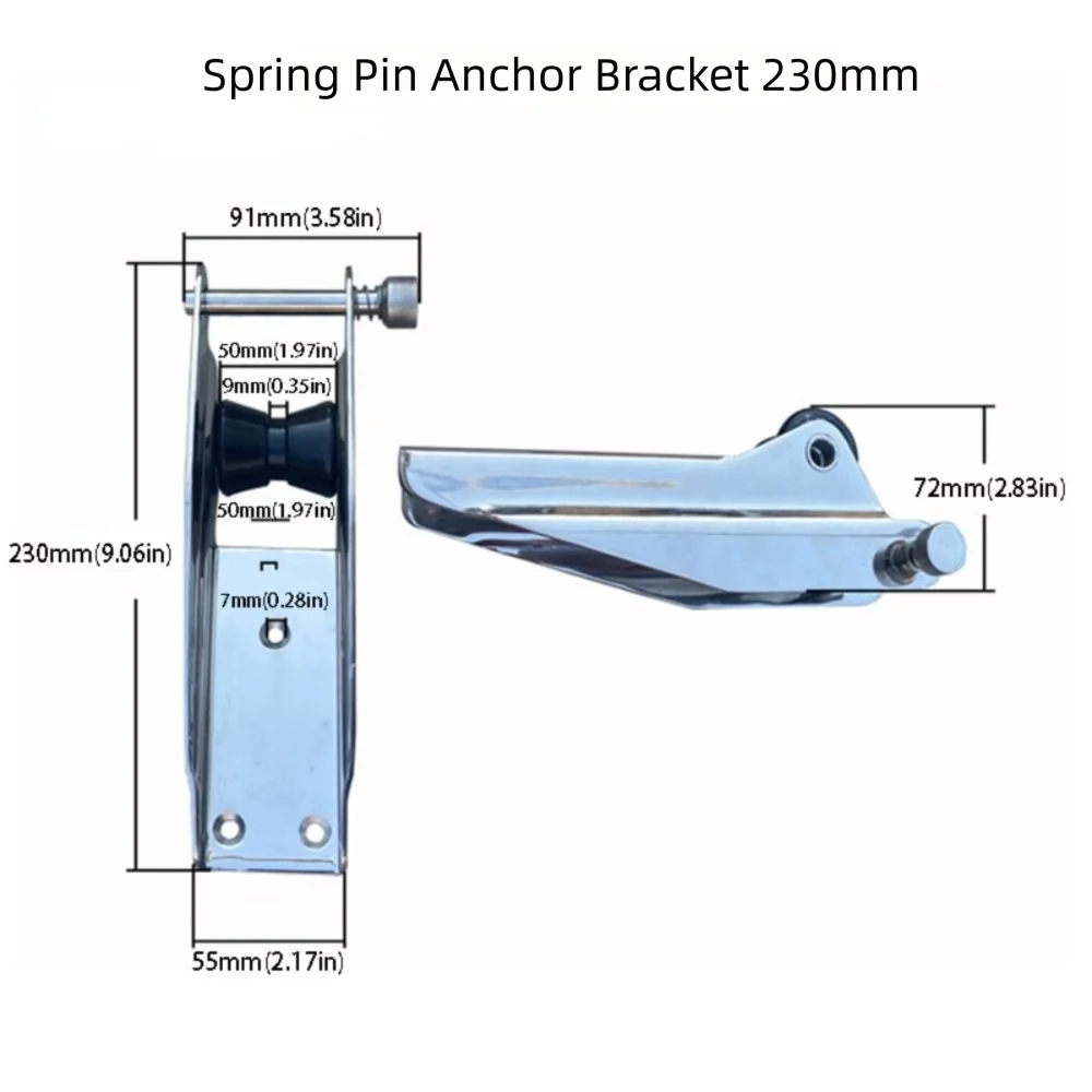 

Усиленные ролики из нержавеющей стали 316 с нейлоновыми вставками, кронштейнами и пружинными штифтами для морского применения