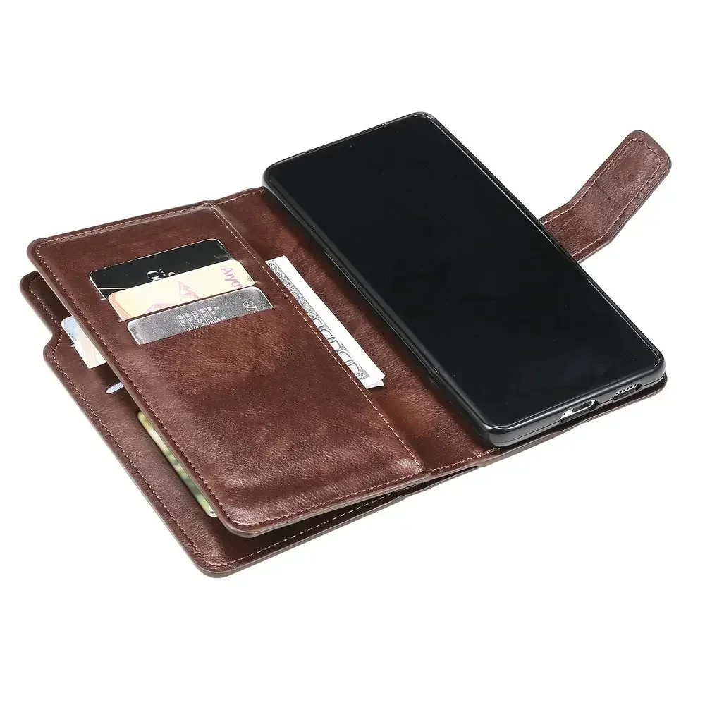 Etui Portfel Skórzane na Samsung Galaxy S26 S25 S23 S22 S21 S24 Ultra 5G Flip Case Wallet Book Capa S23 FE S20 S 26 24 Plus Note 20 z przegródkami na karty — zdjęcie produktu 5