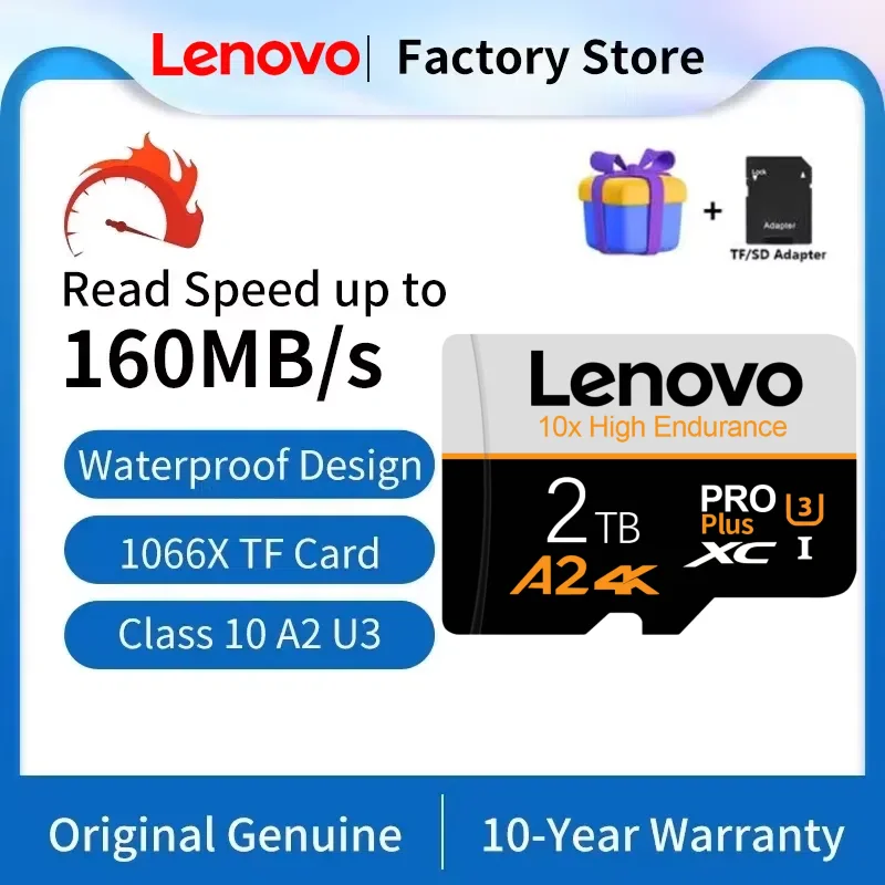 Lenovo Original SD Memory Card 2TB 1TB Mini Micro TF SD Card 512GB 256GB Micro Tarjeta SD Cards 128GB For Nintendo Switch Carte