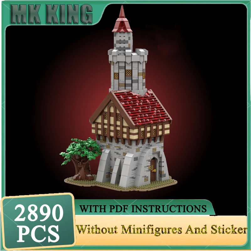 

Medieval Castle Model Moc Building Blocks Medieval Tower Technology Bricks Christmas DIY Assembly Toys Construstion Gifts